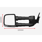 Ford Ranger - 2012-2022 - Compact ClearView Towing Mirrors_4