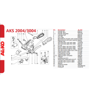 ALKO Coupling AKS2004/3004 - Coupling Head - Spare Parts Diagrams - (Red Handle)