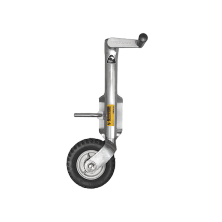 250kg Capacity Jockey Wheel - 190mm Alloy Wheel - Bolt On - Side Wind - Christine_1