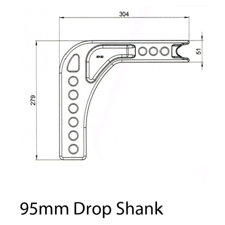 Hayman Reese Towing Aid - Drop Shank 95mm_2