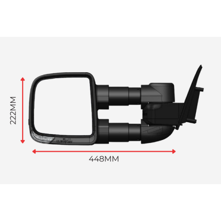 Holden Colorado 2006-2011 & Rodeo 2003-2008 - Compact ClearView Towing Mirror_4