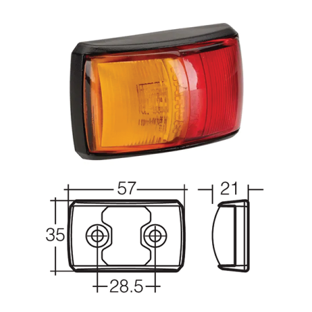 LED Marker Lamp - Model 14 - Red-Amber - Side Marker_1