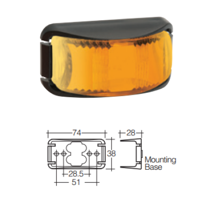 LED Marker Lamp - Model 16 - Amber - Side Marker_1